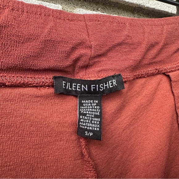 Eileen Fisher Washable Stretch Crepe Pant Slim Ankle Terracotta - Picture 7 of 8